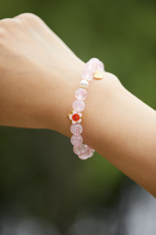 Rose Quartz Bracelet | Soft Blush Gemstone Jewelry