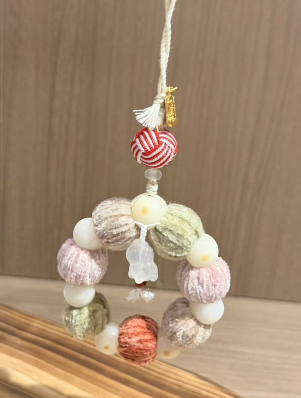 Pastel Woven Bead Cultural Ornament