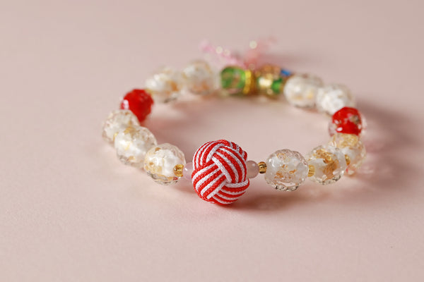 Double Blessings White Crystal & Jade Bracelet