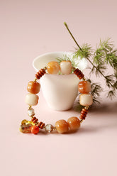 Pure Blessings White Jade Bodhi & Blackwood Bracelet