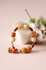 Pure Blessings White Jade Bodhi & Blackwood Bracelet