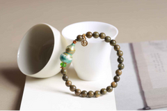 Fortune Wheel Green Sandalwood Gourd Bracelet