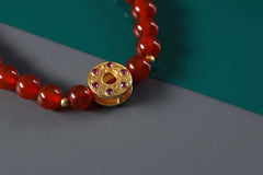 Red Agate Blessing Bracelet - SCHMN0006