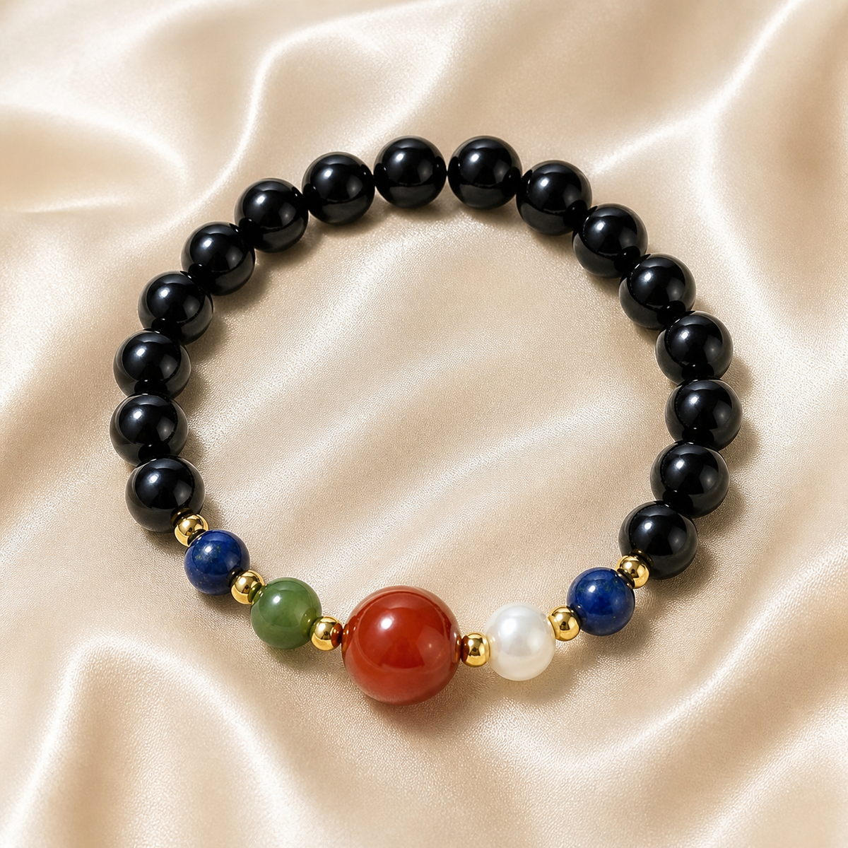 Black Beaded Bracelet | Style XYZT0458 — product image 1