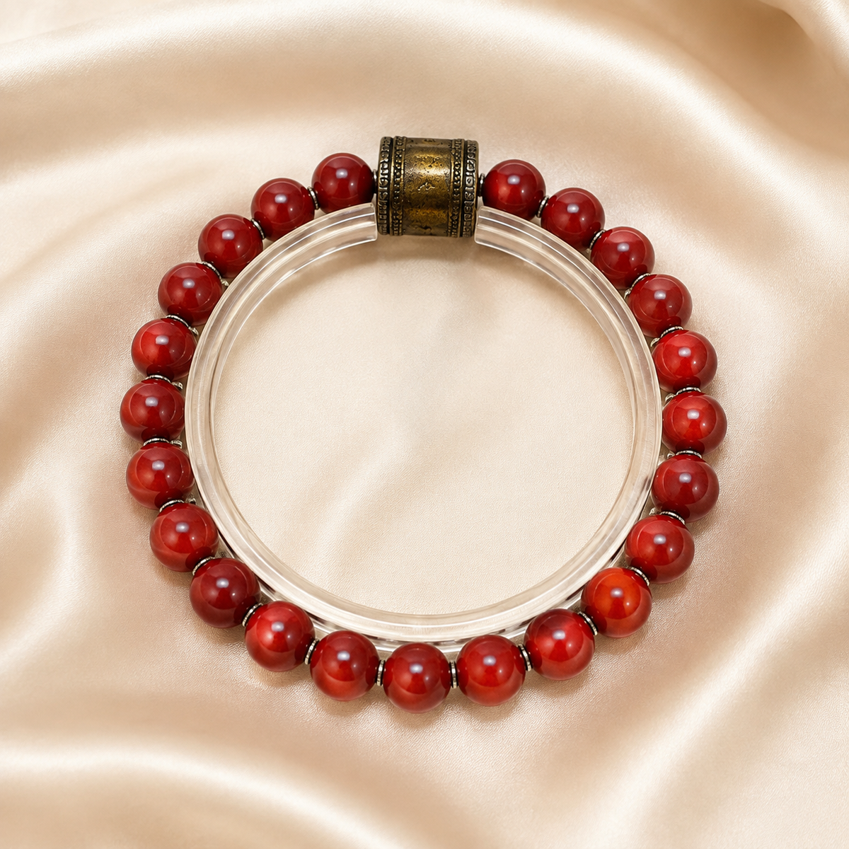 Cinnabar Beaded Bracelet | Traditional Gift — product image 1