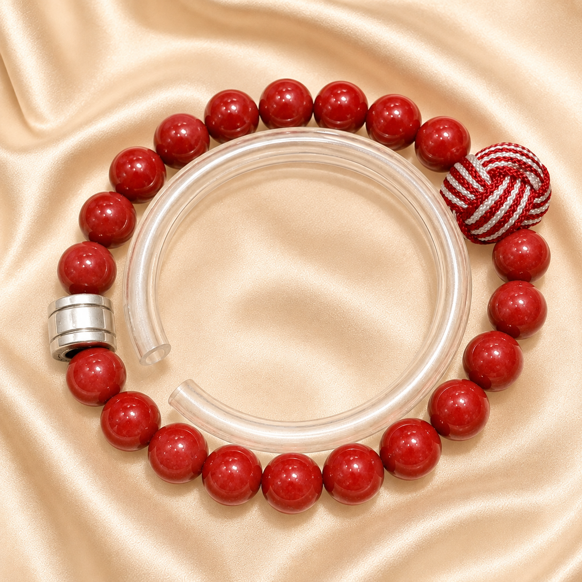 Cinnabar Beaded Bracelet — product image 1