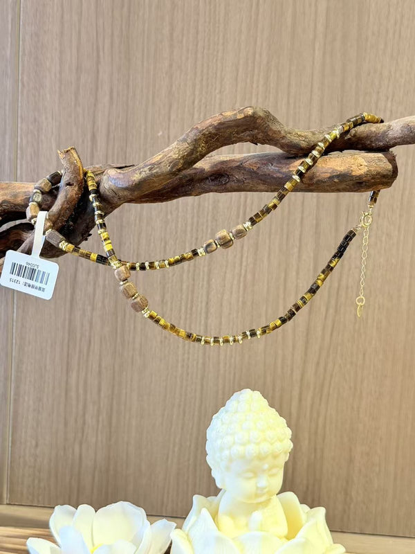 Brown Beaded Necklace | Meaningful Gift