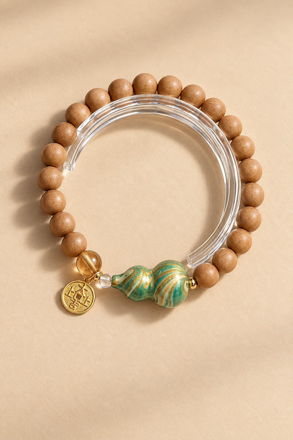 Old-Mountain Sandalwood and Lacquer Bracelet - product photo