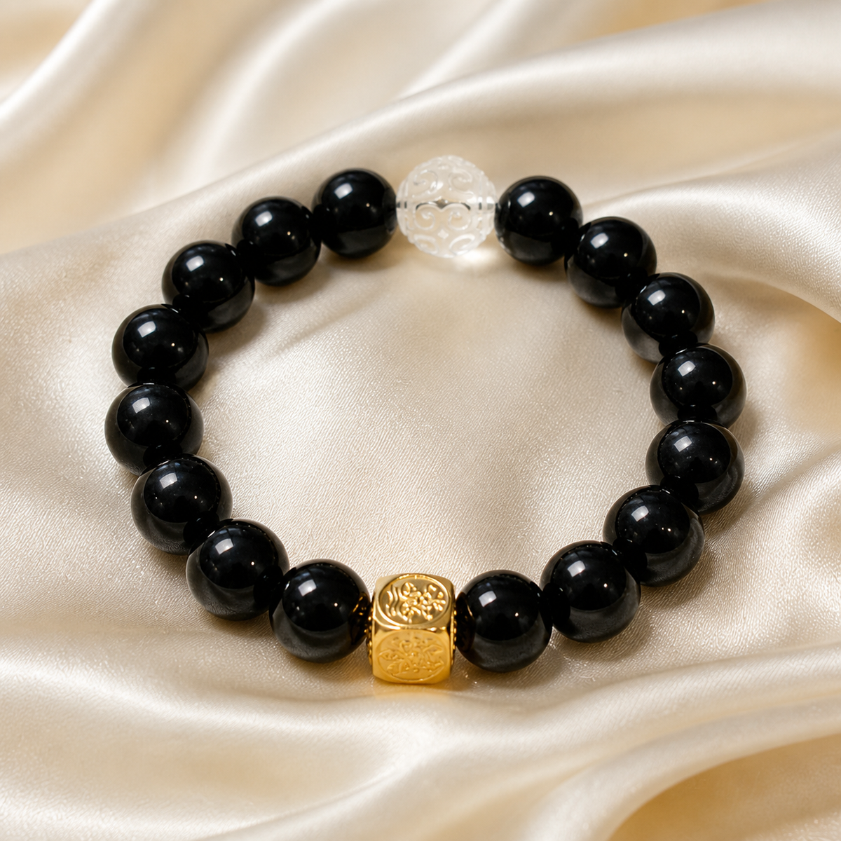 Obsidian Beaded Bracelet | Style YHYS0006-1