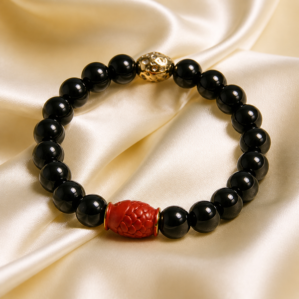 Obsidian Beaded Bracelet | Style YHYS0020