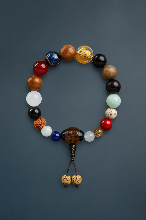 Chinese Zodiac Matching Beaded Bracelets | 18-Bead Couple Gift