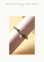 Emerald Glaze Green Jade & Enamel Bracelet - product detail