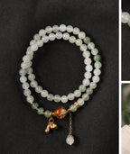 Dunhuang Green Jade Multi-Loop Bracelet | Meaningful Gift – Product image 1