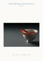 Steady Red Agate Bracelet | Meaningful Gift — product detail