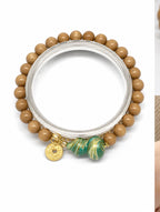Fortune Wheel Green Sandalwood Gourd Bracelet - Product image 1
