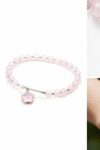 Rose Quartz Peach Blossom Bracelet | Romantic Gift - Product image 1