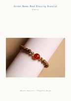 Golden Nanmu Wood Blessing Bracelet - product detail