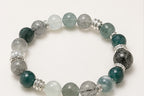 Green & Gray Crystal Beaded Bracelet — product image 7