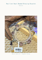 Purple Crystal Beaded Bracelet with Silver Charms — product detail