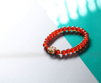 Gentle Red Agate Blessing Bracelet - alternate angle