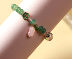 Emerald Glaze Green Jade & Enamel Bracelet - alternate angle