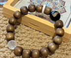 Aged Golden Nanmu Wood Bracelet - Style JSNM0152 - alternate angle