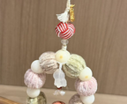 Pastel Woven Bead Cultural Ornament — alternate angle