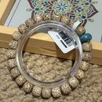 Golden Xingyue Bodhi Seed Bracelet with Blue Accent — product image 7