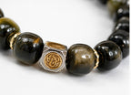Golden Eye Obsidian Bracelet | Black Beaded Jewelry - Product image 7