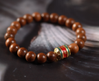 Six Paramitas Wood & Mantra Bracelet - alternate angle