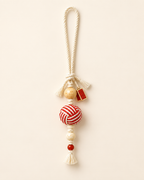 Bamboo & Double Seals woven cord charm - product photo