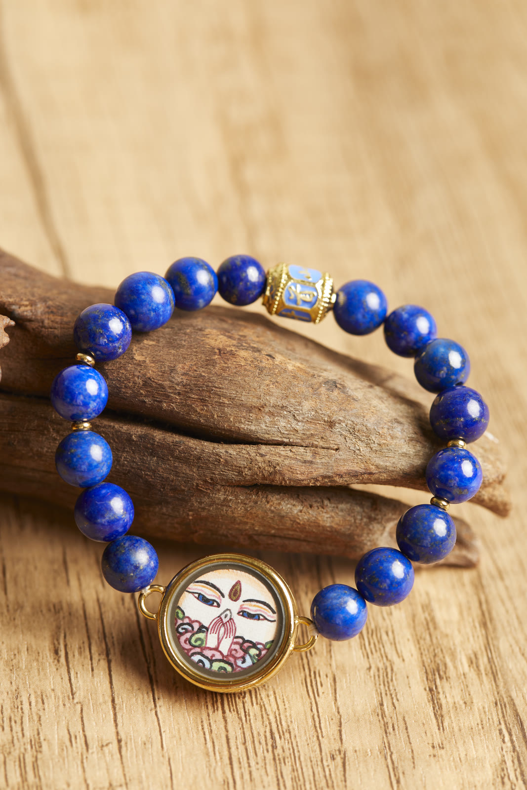 Lapis Lazuli Zodiac Bracelet  -  Twelve-Sign Symbol