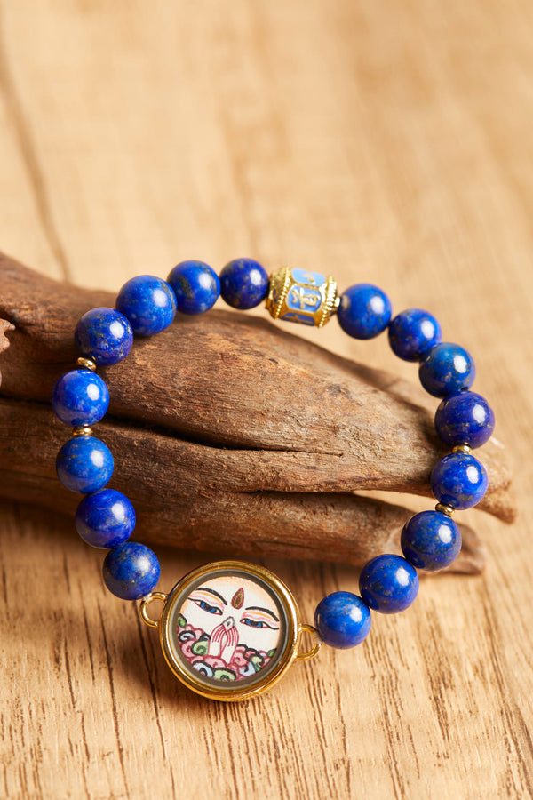 Lapis Lazuli Zodiac Bracelet | Twelve-Sign Symbol