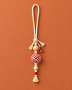 Bamboo & Double Seals woven cord charm - product photo