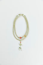 Pale Green Jade Lotus Multi-Wrap Bracelet | Layered Design — product image 2