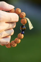 Vajra Bodhi & Black Agate Mindful Bracelet – Image 1