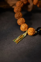 Vajra Bodhi & Black Agate Mindful Bracelet – Image 2