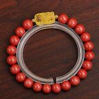 Red Beaded Pixiu Bracelet - 14-gpt-flatlay