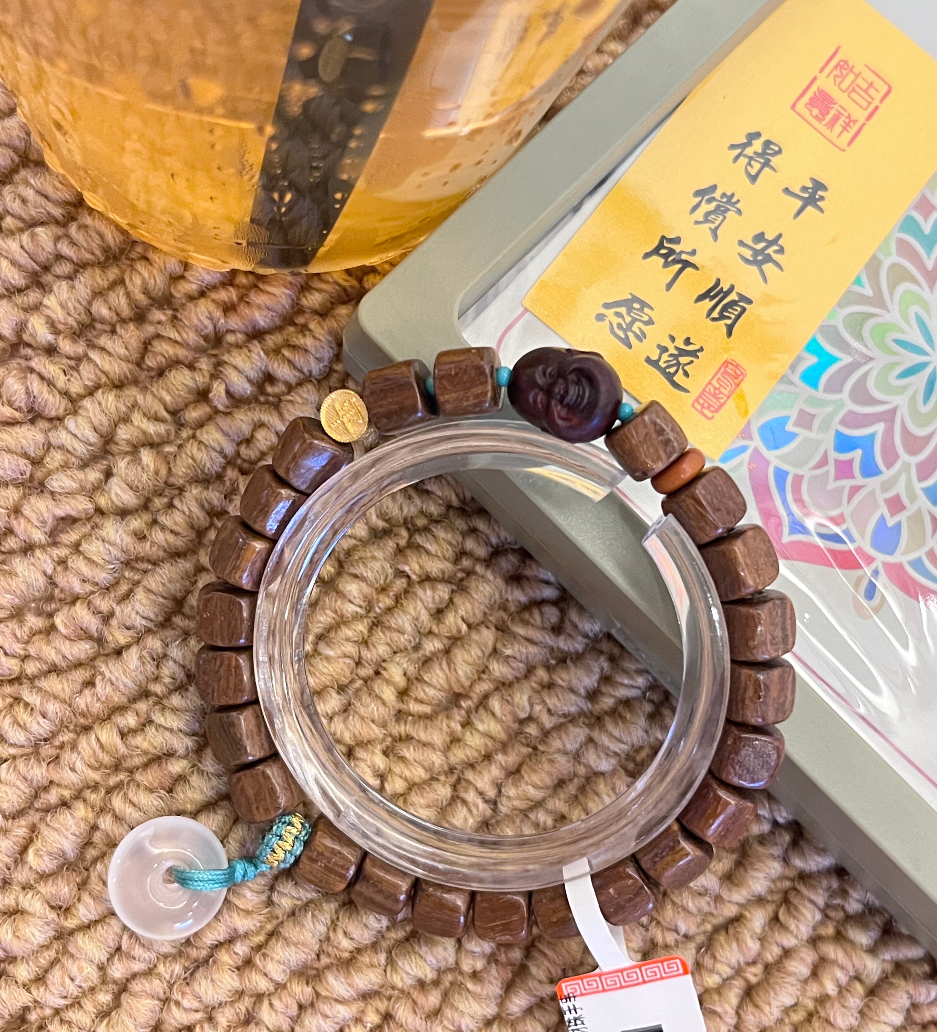 Abundance & Peace Green Sandalwood Bracelet