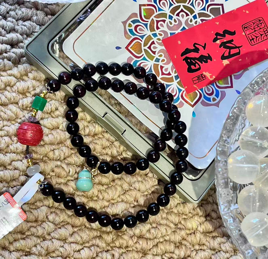 Quiet Mountain Red Sandalwood 52-Bead Mala