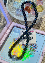 Black Beaded Bracelet with Silver Charms — product image 4
