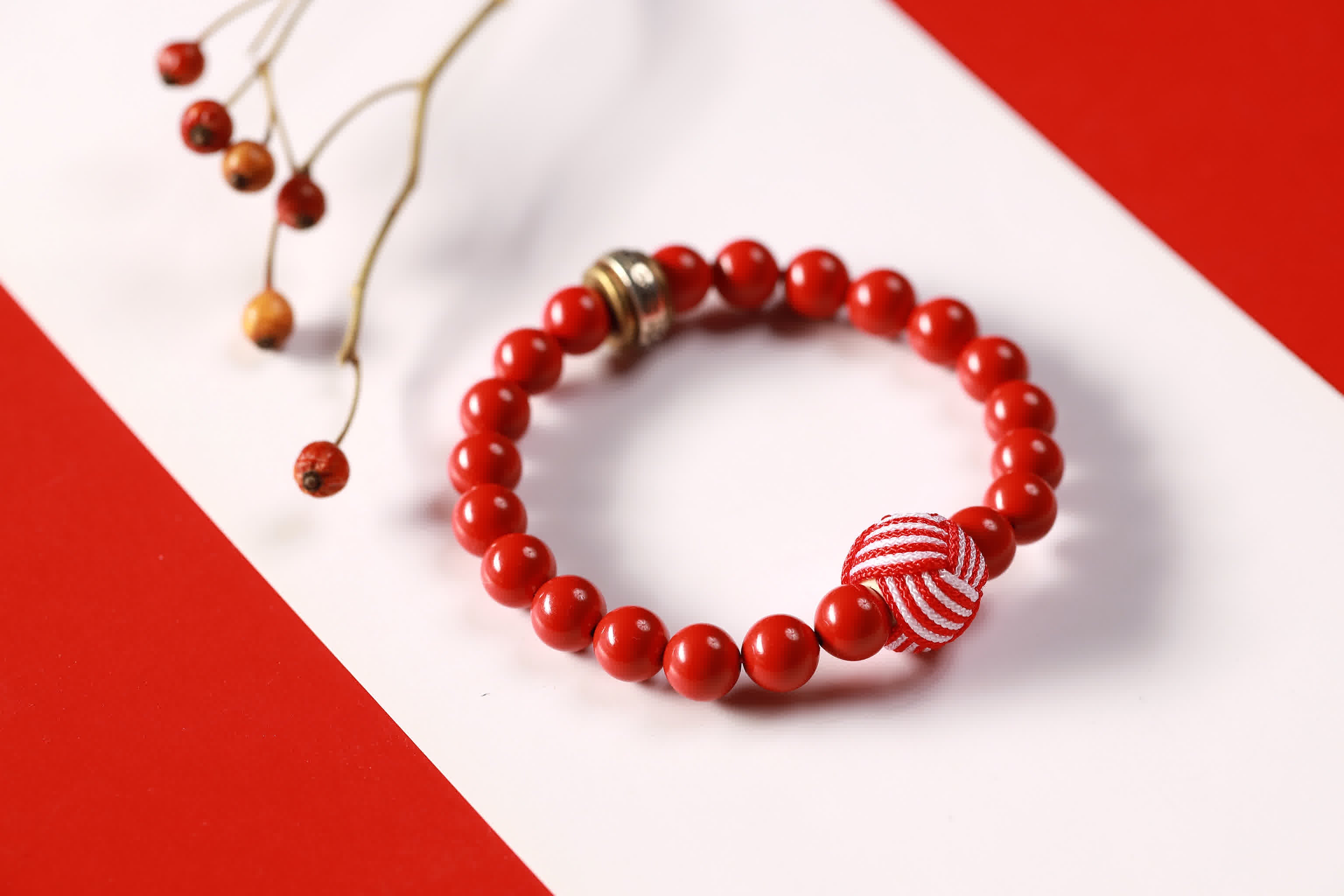 Deep Elements Lava Stone & White Jade Bodhi Bracelet