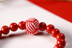 Red Coral Woven Bead Bracelet — product image 4