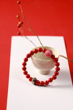 Red Coral Woven Bead Bracelet — product image 5