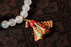 Obsidian Veil Dragon Vein Agate Bracelet – Image 2