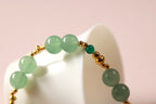 Emerald Forest Green Jade Wrap Bracelet – Image 2