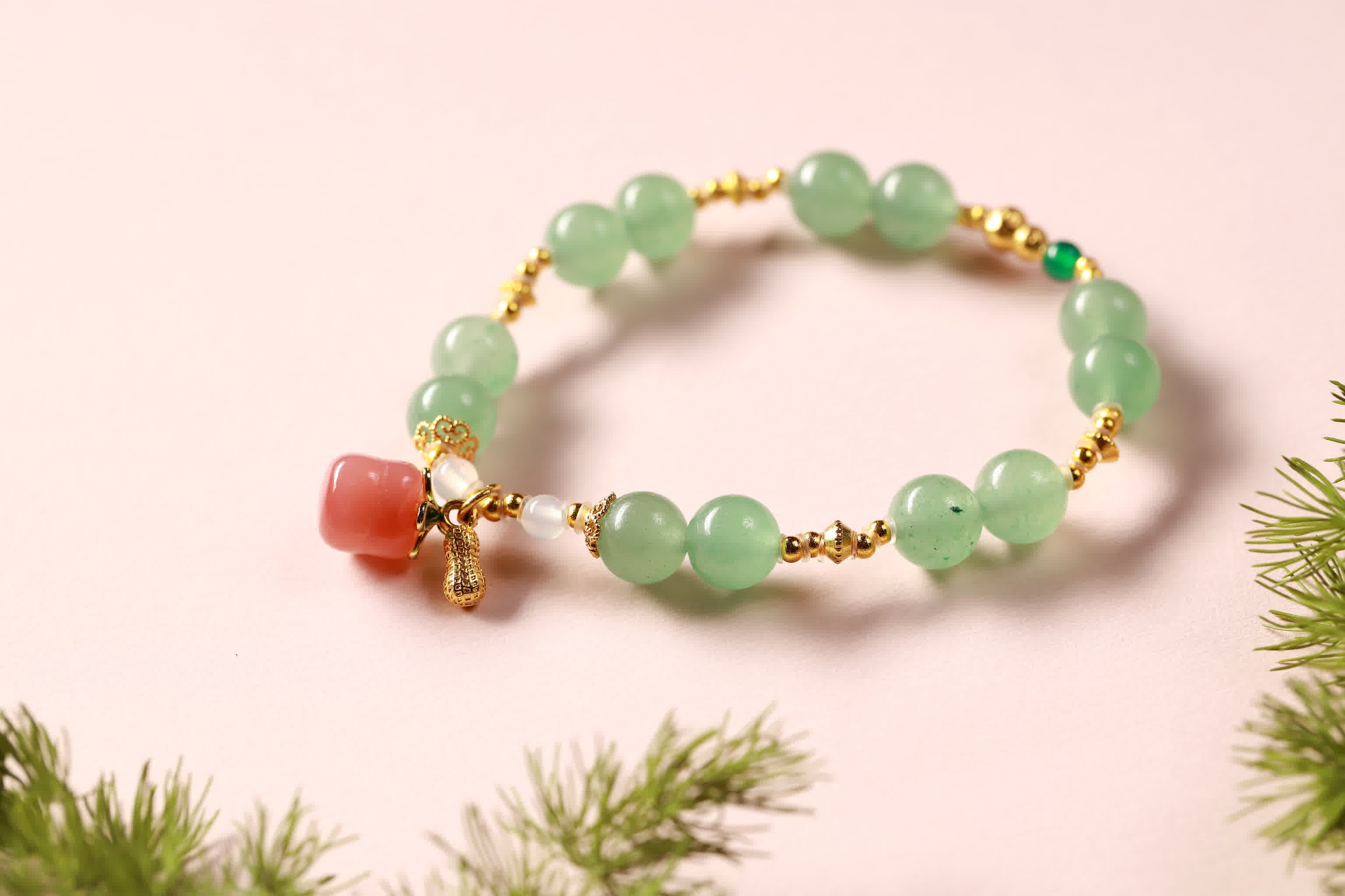 Emerald Forest Green Jade Wrap Bracelet