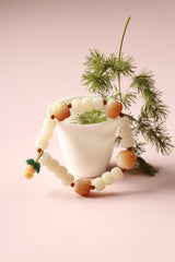 Lotus Serenity White Jade Bodhi Bracelet