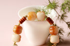 Pure Blessings White Jade Bodhi & Blackwood Bracelet – Image 2