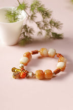 Pure Blessings White Jade Bodhi & Blackwood Bracelet – Image 3